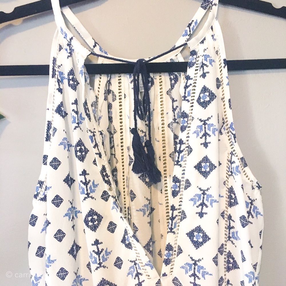 ✨Joie | Eniko Tribal Print Silk Tassel Tank - Picture 3 of 8